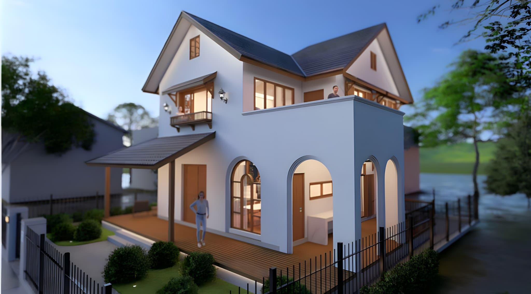 Render of a May Avenue vacation house, alternate view