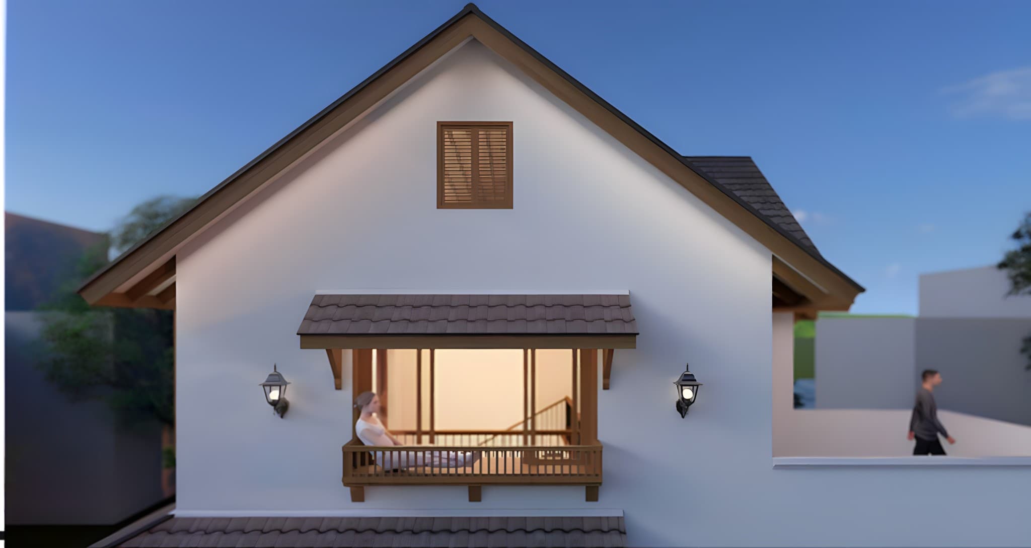 Render of a May Avenue vacation house, side view